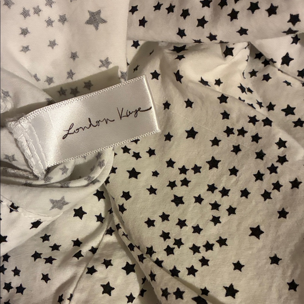 London Kaye Star Patterned pillow cases - Black and White